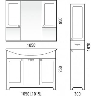 Тумба под раковину Corozo Прованс 105см белый SD-00000017